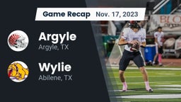 Recap: Argyle  vs. Wylie  2023