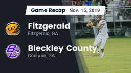 Recap: Fitzgerald  vs. Bleckley County  2019