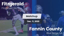 Matchup: Fitzgerald High vs. Fannin County  2020