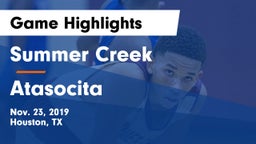 Summer Creek  vs Atasocita Game Highlights - Nov. 23, 2019