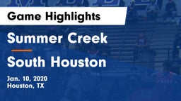 Summer Creek  vs South Houston  Game Highlights - Jan. 10, 2020