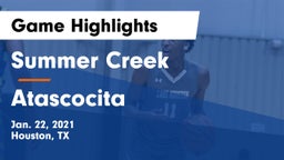 Summer Creek  vs Atascocita  Game Highlights - Jan. 22, 2021