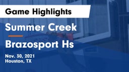 Summer Creek  vs Brazosport Hs Game Highlights - Nov. 30, 2021