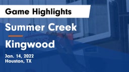 Summer Creek  vs Kingwood Game Highlights - Jan. 14, 2022