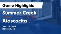 Summer Creek  vs Atascocita  Game Highlights - Jan. 26, 2022