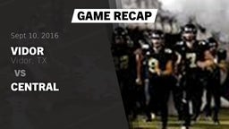 Recap: Vidor  vs. Central 2016