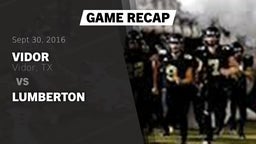 Recap: Vidor  vs. Lumberton 2016
