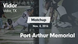 Matchup: Vidor  vs. Port Arthur Memorial 2016