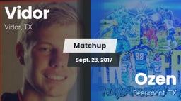 Matchup: Vidor  vs. Ozen  2017