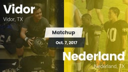 Matchup: Vidor  vs. Nederland  2017