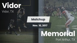 Matchup: Vidor  vs. Memorial  2017