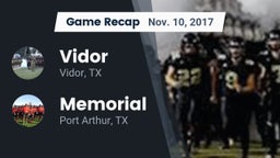Recap: Vidor  vs. Memorial  2017