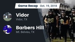 Recap: Vidor  vs. Barbers Hill  2018