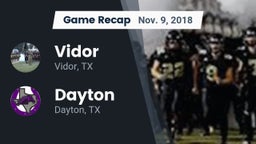 Recap: Vidor  vs. Dayton  2018