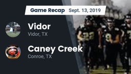 Recap: Vidor  vs. Caney Creek  2019