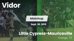 Matchup: Vidor  vs. Little Cypress-Mauriceville  2019