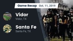 Recap: Vidor  vs. Santa Fe  2019