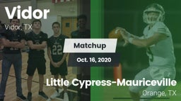 Matchup: Vidor  vs. Little Cypress-Mauriceville  2020