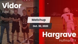 Matchup: Vidor  vs. Hargrave  2020