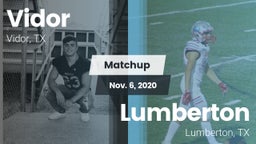 Matchup: Vidor  vs. Lumberton  2020