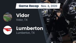 Recap: Vidor  vs. Lumberton  2020