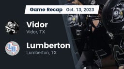 Recap: Vidor  vs. Lumberton  2023