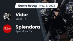 Recap: Vidor  vs. Splendora  2023