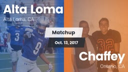 Matchup: Alta Loma High vs. Chaffey  2017