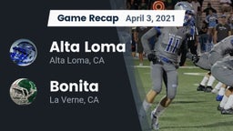 Recap: Alta Loma  vs. Bonita  2021