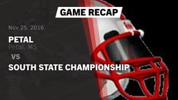 Recap: Petal  vs. South State Championship 2016