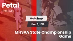 Matchup: Petal  vs. MHSAA State Championship Game 2019