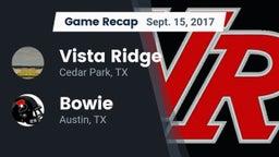 Recap: Vista Ridge  vs. Bowie  2017