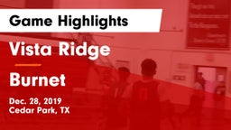Vista Ridge  vs Burnet  Game Highlights - Dec. 28, 2019