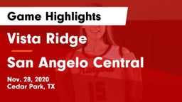 Vista Ridge  vs San Angelo Central  Game Highlights - Nov. 28, 2020