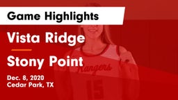 Vista Ridge  vs Stony Point  Game Highlights - Dec. 8, 2020