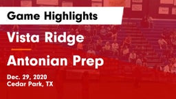 Vista Ridge  vs Antonian Prep  Game Highlights - Dec. 29, 2020