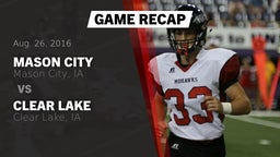 Recap: Mason City  vs. Clear Lake  2016