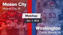 Matchup: Mason City High vs. Washington  2016