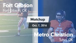 Matchup: Fort Gibson High vs. Metro Christian  2016