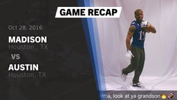 Recap: Madison  vs. Austin  2016