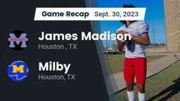 Recap: James Madison  vs. Milby  2023