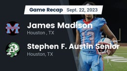 Recap: James Madison  vs. Stephen F. Austin Senior  2023