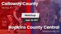 Matchup: Calloway County vs. Hopkins County Central  2017