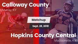 Matchup: Calloway County vs. Hopkins County Central  2018