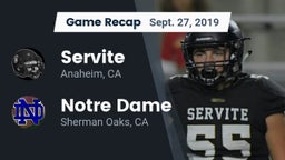 Recap: Servite vs. Notre Dame  2019