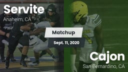 Matchup: Servite vs. Cajon  2020