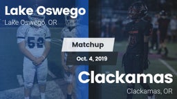 Matchup: Lake Oswego High vs. Clackamas  2019