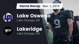 Recap: Lake Oswego  vs. Lakeridge  2019