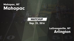 Matchup: Mahopac  vs. Arlington  2016