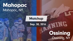 Matchup: Mahopac  vs. Ossining  2016